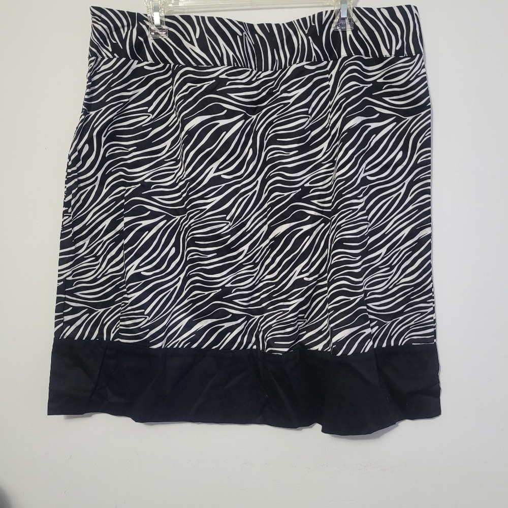 Notations Zebra Print Mini Skirt Size XL